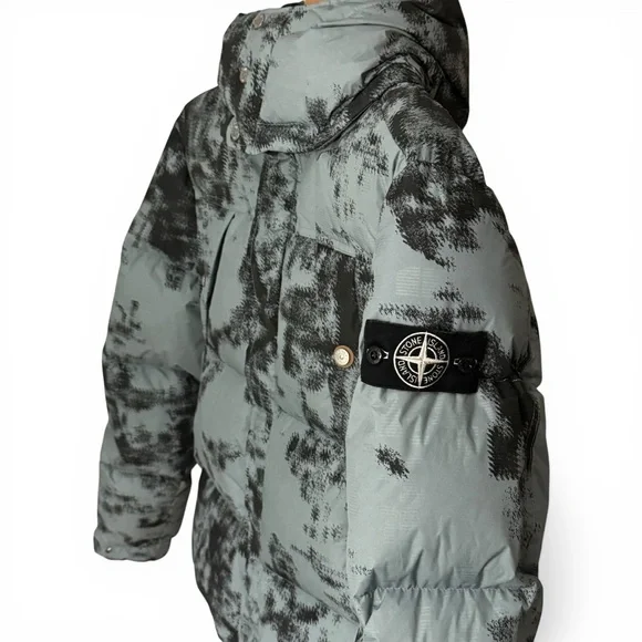 Stone Island FW24 Earth Mapping Camo Ice Jacket - Thermo-Reactive Puffer M - Picture 4 of 15
